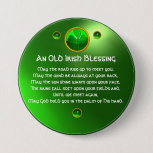 Badge Rond 7,6 Cm Un vieux Shamrock irlandais qui bénit