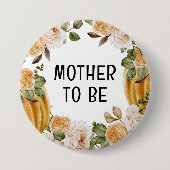 Badge Rond 7,6 Cm Une petite mère Citrouille pour être Baby shower (Devant)