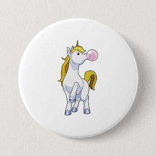 Badge Rond 7,6 Cm Unicorn