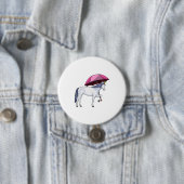Badge Rond 7,6 Cm Unicorn avec Umbrella (En situation)