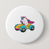 Badge Rond 7,6 Cm Unicorn Car (Devant)