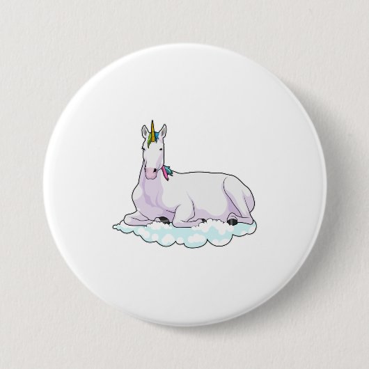 Badge Rond 7,6 Cm Unicorn on cloud (Devant)