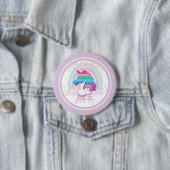 Badge Rond 7,6 Cm Unicorn Pop It Anniversaire (En situation)