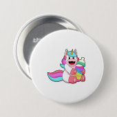 Badge Rond 7,6 Cm Unicorn with Baby bottle.PNG (Devant & derrière)