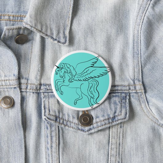 Badge Rond 7,6 Cm Unicorne (En situation)