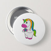 Badge Rond 7,6 Cm Unicorne Donut (Devant & derrière)