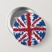 Badge Rond 7,6 Cm Union Jack Liquid Art (Devant & derrière)