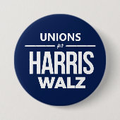 Badge Rond 7,6 Cm Union pour Harris Walz (Devant)