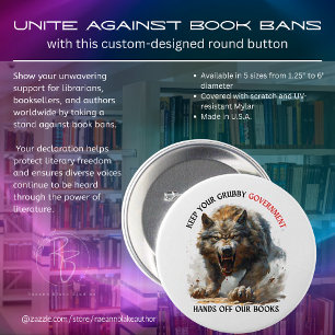 Badge Rond 7,6 Cm Unite Against Book Bans Custom Designed Bouton