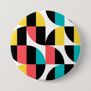 Badge Rond 7,6 Cm Urbain, tendance, coloré, motif graphique moderne