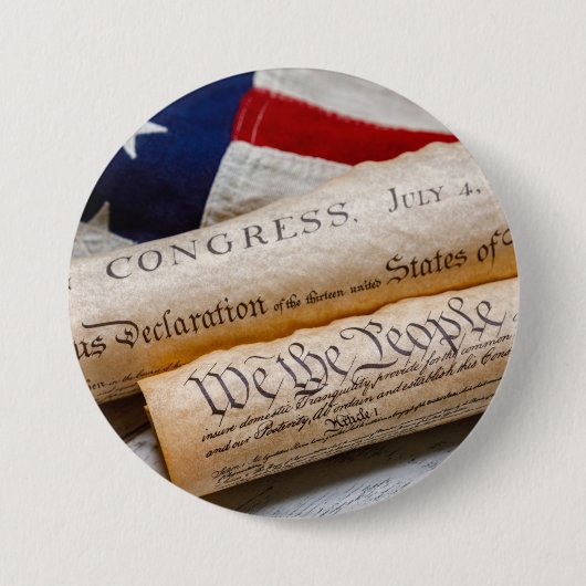 Badge Rond 7,6 Cm US Founding Documents (Devant)