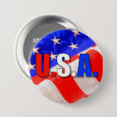 BADGE ROND 7,6 CM USA (Devant & derrière)