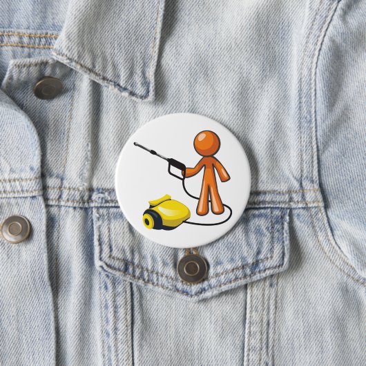 Badge Rond 7,6 Cm Utilisation D'Une Lave-Pression (En situation)