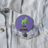 Badge Rond 7,6 Cm V est destiné aux vaccins et au vélociraptor (En situation)