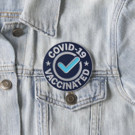 Badge Rond 7,6 Cm Vaccin contre le virus 19 (En situation)