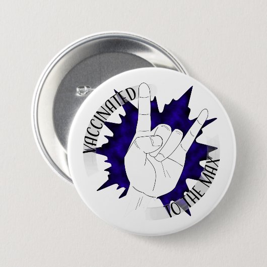 Badge Rond 7,6 Cm Vacciné Au Maximum (Devant & derrière)