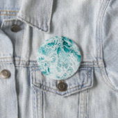 Badge Rond 7,6 Cm Vagues bleues de l'océan (En situation)