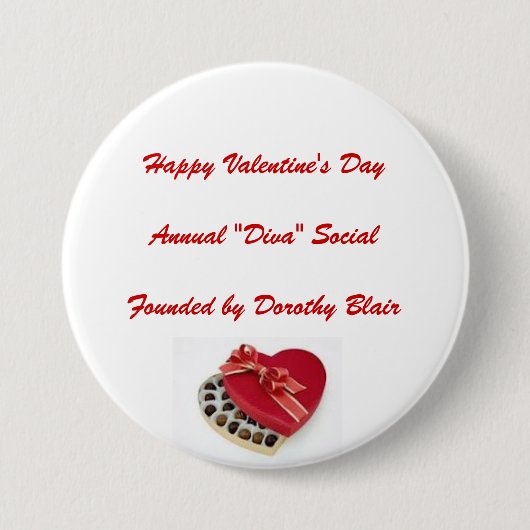 Badge Rond 7,6 Cm Valentine (Devant)