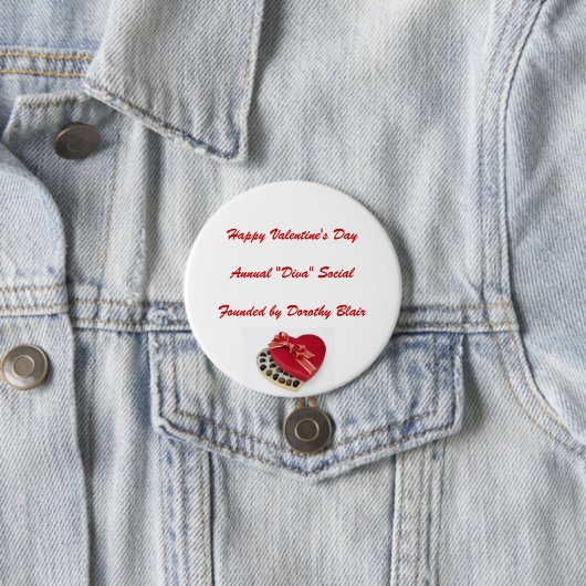 Badge Rond 7,6 Cm Valentine (En situation)