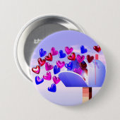 Badge Rond 7,6 Cm Valentine Heart Mail2 (Devant & derrière)
