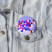 Badge Rond 7,6 Cm Valentine Heart Mail2 (En situation)