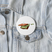 Badge Rond 7,6 Cm Valise caricature pleine d'argent en espèces