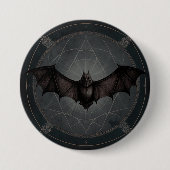 Badge Rond 7,6 Cm Vampire Bat Gothic Dark, Ai Généré Design (Devant)