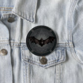Badge Rond 7,6 Cm Vampire Bat Gothic Dark, Ai Généré Design (En situation)