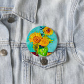 Badge Rond 7,6 Cm Van Gogh Sunflowers (En situation)