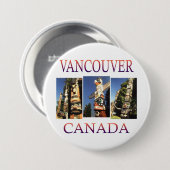Badge Rond 7,6 Cm Vancouver Canada (Devant & derrière)