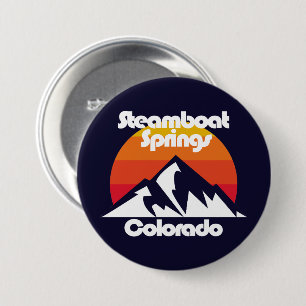 Badge Rond 7,6 Cm Vapeur Springs Colorado