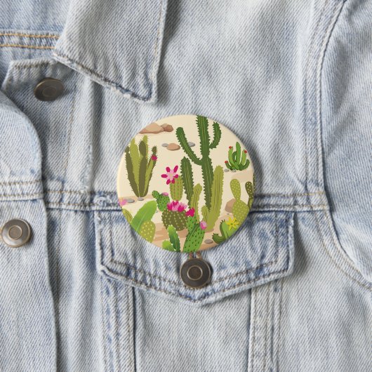 Badge Rond 7,6 Cm Variété Cactus (En situation)