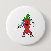 Badge Rond 7,6 Cm Vegan Pepper at Darts (Devant)
