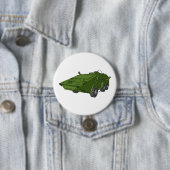 Badge Rond 7,6 Cm Véhicule militaire blindé vert (En situation)