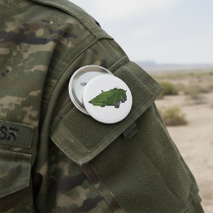 Badge Rond 7,6 Cm Véhicule militaire blindé vert