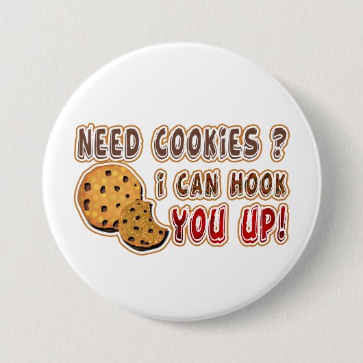 Badge Rond 7,6 Cm vendeur de biscuits (Devant)
