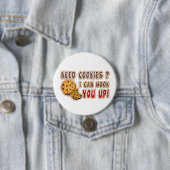 Badge Rond 7,6 Cm vendeur de biscuits (En situation)