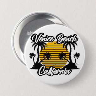 Badge Rond 7,6 Cm Venice Beach Californie