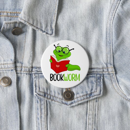 Badge Rond 7,6 Cm Vers de livre Lecture (En situation)