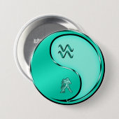 Badge Rond 7,6 Cm Verseau (Devant & derrière)