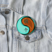 Badge Rond 7,6 Cm Verseau & Cheval de Bois (En situation)