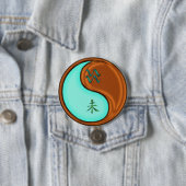 Badge Rond 7,6 Cm Verseau & Chèvre de Bois (En situation)