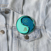 Badge Rond 7,6 Cm Verseau & Dragon d'eau (En situation)