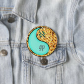 Badge Rond 7,6 Cm Verseau & Lapin de Feu (En situation)