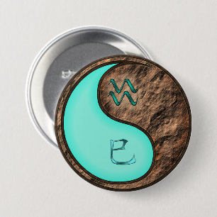 Badge Rond 7,6 Cm Verseau & Serpent de terre