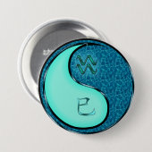 Badge Rond 7,6 Cm Verseau & Serpent d'eau (Devant & derrière)