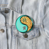 Badge Rond 7,6 Cm Verseau & Tigre de Feu (En situation)