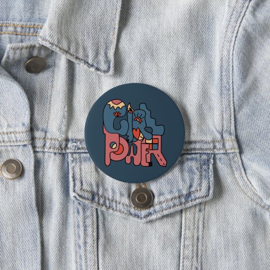 Badge Rond 7,6 Cm Version Fille Power Dark (En situation)