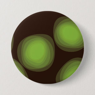 Badge Rond 7,6 Cm Vert, cool, unique, tendance, fleur urbaine abstra