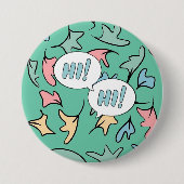 Badge Rond 7,6 Cm Vert Feuille Pastel (Devant)